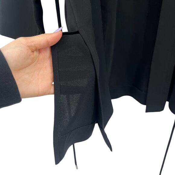 LAFAYETTE 148 NEW YORK Open Front Jacket Blazer Black Belted Lightweight Sz XXL - Picture 4 of 9